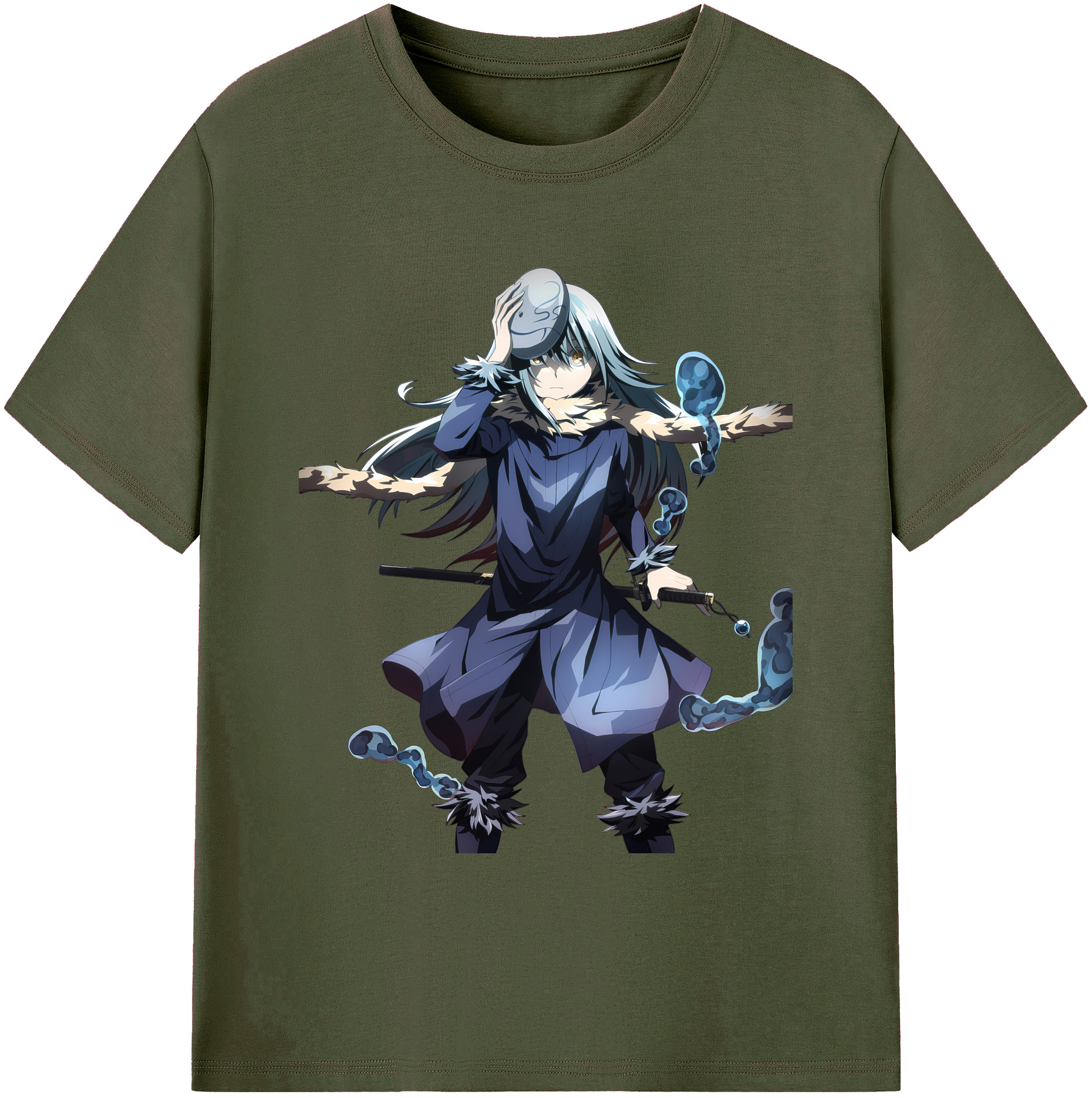 （画像用） 転スラ Regarding Reincarnated to Slime 綿100％ メンズ半袖Tシャツ｜肌触りやわらか＆通気性